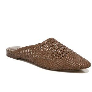 Vince Barrett Handwoven Leather Mule - Dark Brown